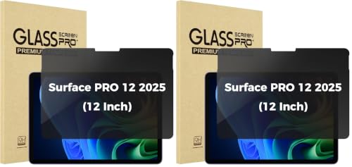 ProCase Privacy Screen Protector for Surface Pro 12 Inch 2025, Anti-Spy Tempered Glass Film Guard for 12" Surface Pro 2025 Release (Pack of 2) - size: 12" PRO 12 (Pack of 2)