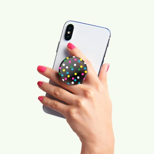 PopSockets Translucent Phone Grip with Expanding Kickstand, PopSockets for Phone, Translucent PopGrip - Black Disco - color: Black Disco