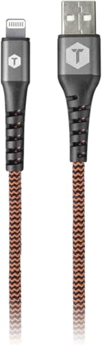 ToughTested 6FT USB to Lightning Cable, MFi Certified Braided 3A