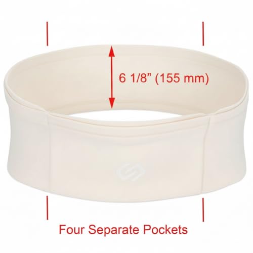 Sporteer VersaMax Running Belt, Anti-Theft Travel Money Band, Neutral, XS - color: Neutral, size: X-Small