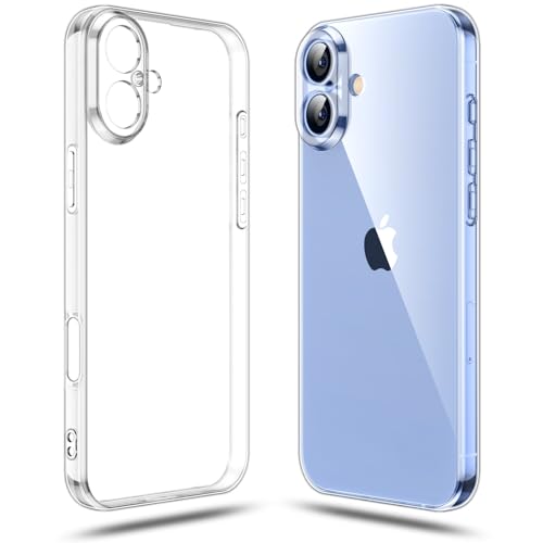 Shamo's Clear TPU Case for iPhone 17 – with Camera Protection, Ultra Slim, Shockproof, Anti-Yellowing, Scratch-Resistant, Wireless Charging Compatible, Enhanced Grip (for iPhone 17) - size: For iPhone 17
