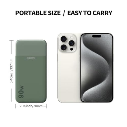 JUOVI Laptop Power Bank 90W 20000mAh Portable Charger - color: Green