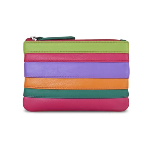 ili New York Leather Mini Compact Coin Purse - Palm Beach - color: Palm Beach