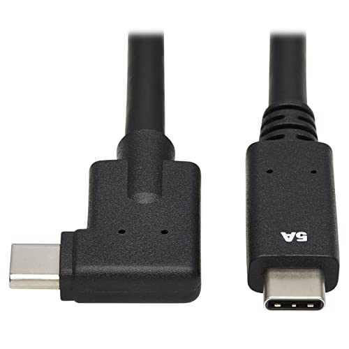 Tripp Lite USB C Cable USB 3.2 Gen 2 Right-Angle 100W PD Charging M/M 1M (U420-01M-G25ARA)