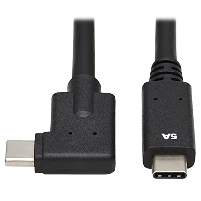 Tripp Lite USB C Cable USB 3.2 Gen 2 Right-Angle 100W PD Charging M/M 1M (U420-01M-G25ARA)