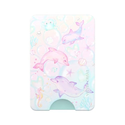 VELVET CAVIAR compatible with MagSafe Wallet - Magnetic Card Holder Wallet for iPhone 12/13/14/15 (Dolphins) - color: Dolphins