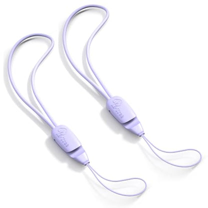 E-Tree 2 Pack Multi-Purpose Wrist Lanyard Hand Strap for Cell Phone Case Camera Airpods Keys Keychain Keys USB Flash Drive - color: Purple and Purple