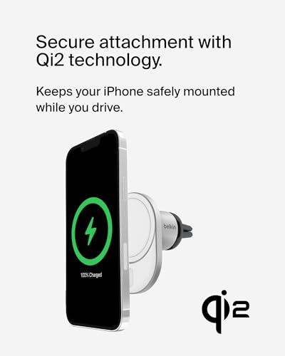 Belkin 15W MagSafe-Compatible Wireless Car Charger, Vent Mount - style: Charging Mount - New Model
