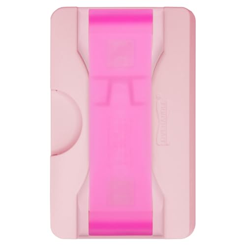 LOVEHANDLE Suction Wallet for MagSafe + Kickstand - Bubblegum Pink Glow - color: Bubblegum Pink