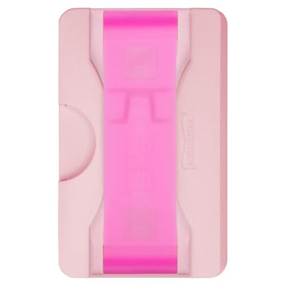 LOVEHANDLE Suction Wallet for MagSafe + Kickstand - Bubblegum Pink Glow - color: Bubblegum Pink