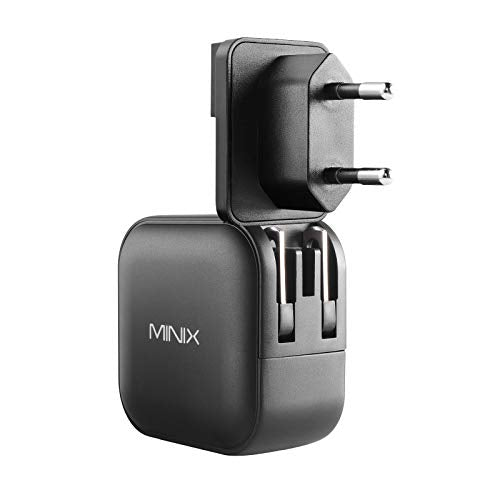 MINIX P1 66W Turbo 3-Port GaN Travel Wall Charger USB C Fast Power Adapter