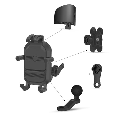 Motorcycle Rear View Mirror Phone Mount Compatible with 4.8-7" Cell Phone - color: Rearview Mirror Mount