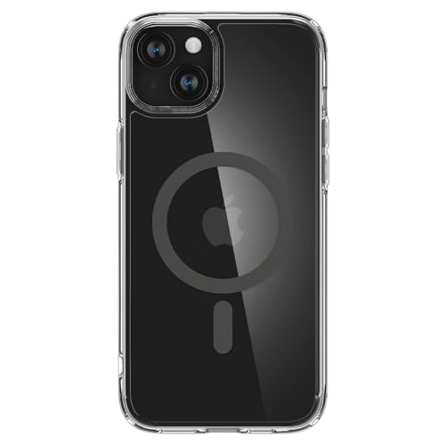 Spigen for iPhone 15/14/13 Case, Ultra Hybrid MagFit [Anti-Yellowing] [Compatible with Magsafe] - Clear Graphite - color: Clear Graphite, size: iPhone 15 / 14 / 13
