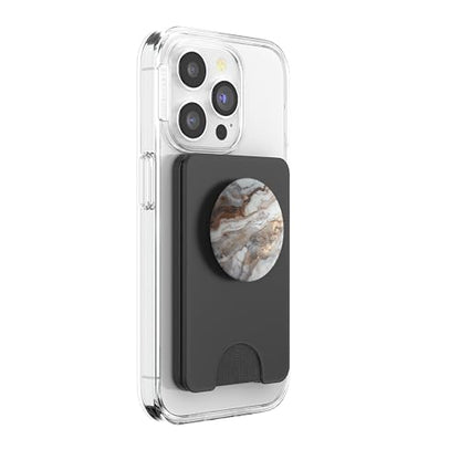 Marble Pattern PopSockets PopWallet for MagSafe - style: Magnetic PopWallet
