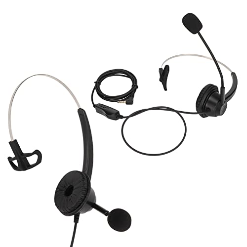 H360 3.5MV Phone Headphone, Wired Business Headset with Noise C Mic, Single Ear Headset for Call Center Customer Service, 3.5mm Elbow Plug with Volume