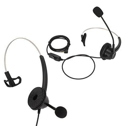 H360 3.5MV Phone Headphone, Wired Business Headset with Noise C Mic, Single Ear Headset for Call Center Customer Service, 3.5mm Elbow Plug with Volume