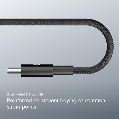 Beats USB-C to USB-C Woven Cable 2 Pack Fast Charging Durable/Tangle-Free Compatible Charger for Apple & Android Devices (1.5 m, 5 ft) - Bolt Black - color: Bolt Black, size: 5ft - 2 pack, style: USB-C to USB-C