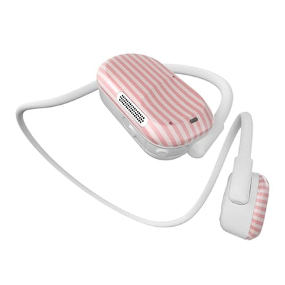 Purity Air Open Ear Headphones - True Air Conduction Wireless Bluetooth Open Ear Earbuds with Dual Mic for iPhone/Android - Secured Long Wearing Comfort, Sports Sweat Resistant (Pink Stripes) - color: Pink Stripes