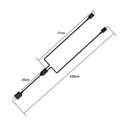 Dual Mini USB Splitter Cable,2 in 1 USB 2.0 A Male to 2 Mini 5 pin Male Data Sync Charging Cable,Power up to Two Mini USB Devices at Once from a Single USB Port, 1M(Black) - color: usb Male 1 to 2 Mini usb