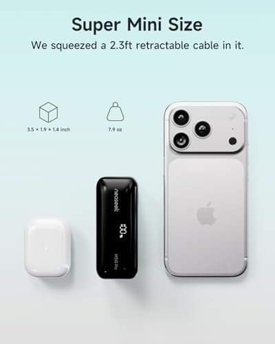 Ultra Mini Portable Charger, 10000mAh 45W Fast Charging Power Bank