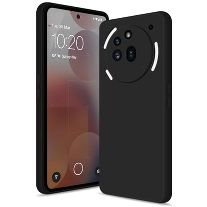 Silicone Case for Nothing Phone 3A Pro, Black | Soft Silicone Silky Touch Easy Clean, Shockproof Slim Phone Cover, Upgraded Camera Protection, Anti-Scratch Microfiber Lining - color: Black, size: Nothing Phone 3A Pro