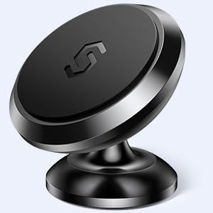 SYNCWIRE Magnetic Car Phone Holder for Dashboard, 360° Adjustable Strong Magnets Cell Phone Car Mount Compatible with iPhone, Samsung, Android etc. - color: Black