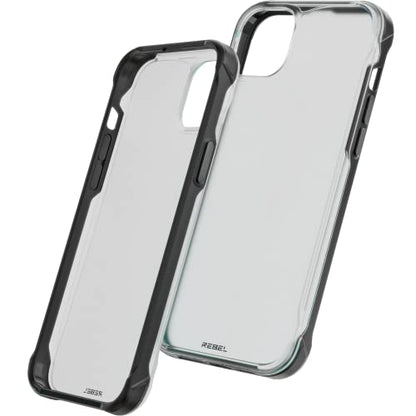REBEL Clear Case for iPhone 15 Plus [Frosted Series Gen-4] Translucent Matte Texture, Non-Yellowing, Protective Shockproof Bumpers, Metal Buttons, 6.7 Inch 2023 Phone Cover (Frosted Black, No Magnet) - color: Frosted Black, No MagSafe, size: iPhone 15 Plu