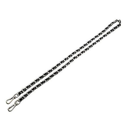 UnnFiko 43" DIY Bag Purse Chain Strap Replacement Crossbody Bag Straps Purse Accessories Straps Handmade Shoulder Bag Charms for Handbag Bags(Black & Silver, Metal Chain) - color: Black & Silver