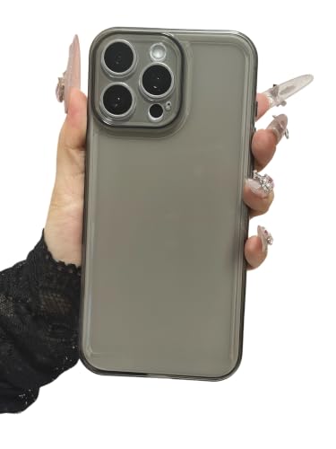 Case Compatible with iPhone 13 Pro Max, Non-Yellowing Shockproof Anti-Scratch Clear Soft Phone Cover with Lens Protector - Clear Black - color: Clear Black, size: iPhone 13 Pro Max