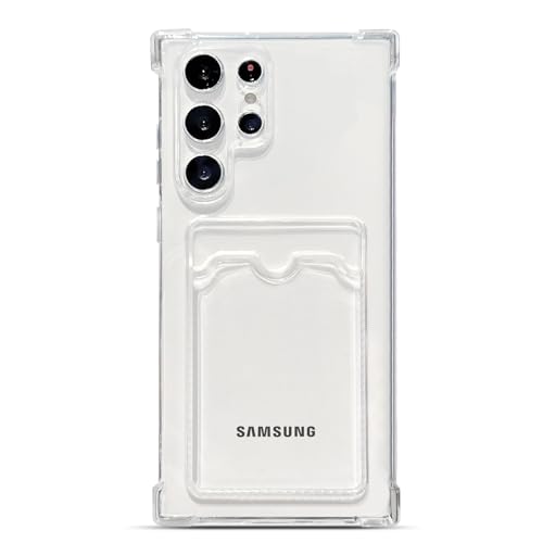 Tuokiou Protect for Samsung Galaxy S22 Ultra: Slim Fit, Drop Resistant, Soft TPU Wallet Case With Clear Back, Card Holder Pocket - color: Clear, size: Samsung Galaxy S22 Ultra