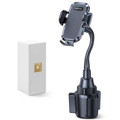 Miracase Cup Holder Phone Mount - Universal Gooseneck Adjustable Car Cell Phone Mount for iPhone, Samsung, Google and All 4.0-7.2 inches Smartphones - color: Graphite