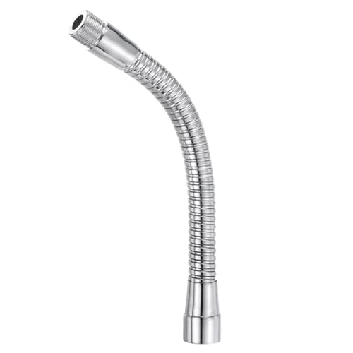PATIKIL 8" Microphone Gooseneck, 5/8"-27 Thread Metal Universal Hose Flexible Arm Gooseneck Tube Extension for Multifunction DIY, Silver Tone - color: Silver Tone, size: 8"