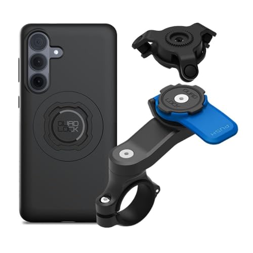 Quad Lock Moto Handlebar Kit with Dampener and MAG Case for Galaxy S26+ - size: Samsung Galaxy S26+