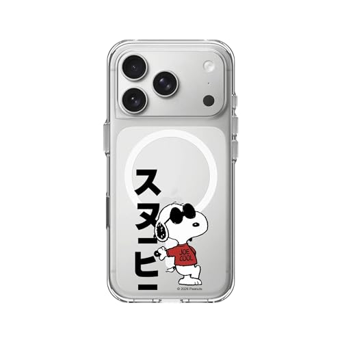 RhinoShield Clear MagSafe Compatible Case for iPhone 17 Pro | Snoopy Strong Magnetic, Anti-Yellowing, Transparent, High Clarity, Shockproof, Military Grade Drop Protection - color: [Snoopy] - Joe Cool, size: iPhone 17 Pro