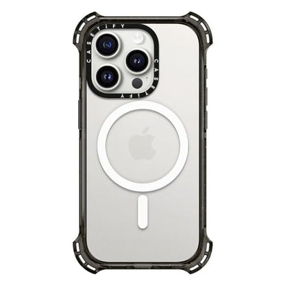 CASETiFY for iPhone 15 Pro Case - Bounce Compatible with MagSafe | Shockproof | 21.3 ft. 6x Military Grade Drop Protection | Black - color: Clear Black, size: Iphone 15 Pro (6.1")