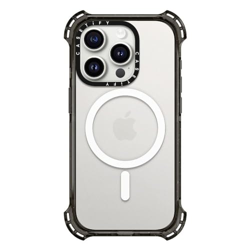 CASETiFY for iPhone 15 Pro Case - Bounce Compatible with MagSafe | Shockproof | 21.3 ft. 6x Military Grade Drop Protection | Black - color: Clear Black, size: Iphone 15 Pro (6.1")