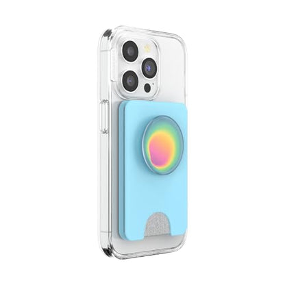 PopSockets Phone Wallet for MagSafe with Grip- Butterfly Pea Blue - color: Aura Butterfly Pea Blue, style: MagSafe