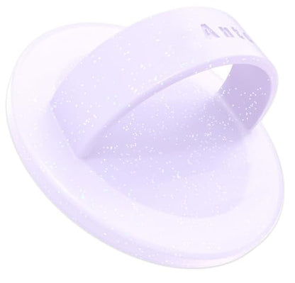 Anteel Magnetic Phone Grip, Liquid Silicone Comfy and Portable, Removable Finger Loop Ring Holder for iPhone, Strong Magnetic Attraction, Compatible with Magsafe, Patent Pending (Purple Glitter) - color: Purple Glitter