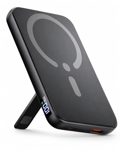 CHUSII Wireless Portable Charger Magnetic, 12000mAh Slim Power Bank USB-C in/Out Port Fast Charging, for Magsafe Battery Pack Compatible with iPhone 15/14/13/12/Pro Max/Plus Series-Graphite