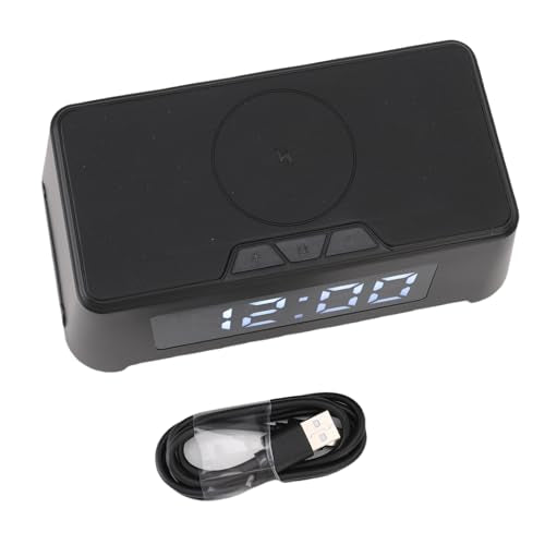 Clock Wireless Charging Station with Alarm Time Display for Phone Earbuds Wristwatch Efficient 6 in 1 Watertight Material: ABS Applicable Scene: Bedroom