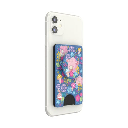 PopSockets Adhesive Phone Wallet and Card Holder with Grip, Pokemon - Chansey Wonderland Pw+ - color: Chansey Wonderland, style: Adhesive