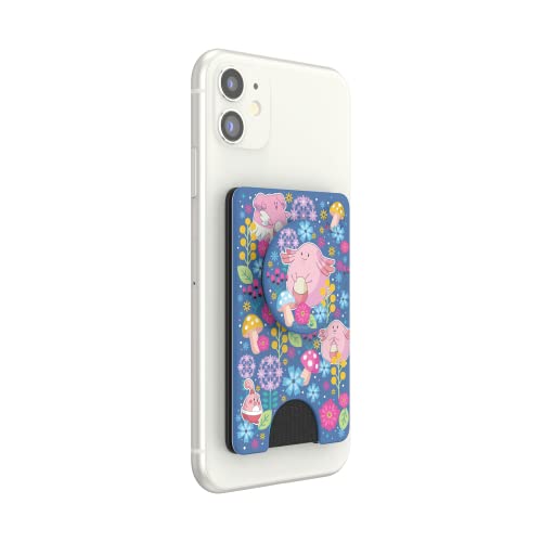 PopSockets Adhesive Phone Wallet and Card Holder with Grip, Pokemon - Chansey Wonderland Pw+ - color: Chansey Wonderland, style: Adhesive