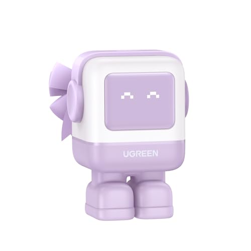 UGREEN Uno 30W USB C Charger, Compact Robot GaN Fast Charging Block, Purple - color: Purple