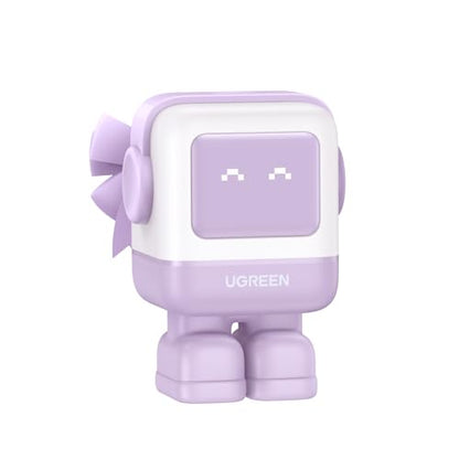 UGREEN Uno 30W USB C Charger, Compact Robot GaN Fast Charging Block, Purple - color: Purple