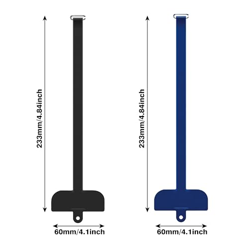 2-in-1 Bilymate Silicone Phone Tether Tabs & Holder Strap Anti-Lost Finger Grip Lanyard for Phones 2 Pack(Black+Blue)