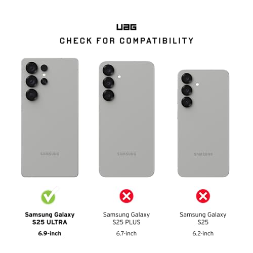 URBAN ARMOR GEAR UAG for Samsung Galaxy S25 Ultra Case 6.9" with Kickstand Plasma XTE - Compatible with Magnetic Charging Transparent Rugged Military Drop Tested Protective Cover, Ash/Titanium - color: Plasma XTE - Ash/Titanium