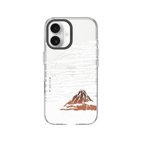 RhinoShield Clear MagSafe Compatible Case for iPhone 16 | Strong Magnetic, Anti-Yellowing, Transparent, High Clarity, Shockproof, Military Grade Drop Protection - color: Inside the Clouds, size: iPhone 16 - Camera Control Button