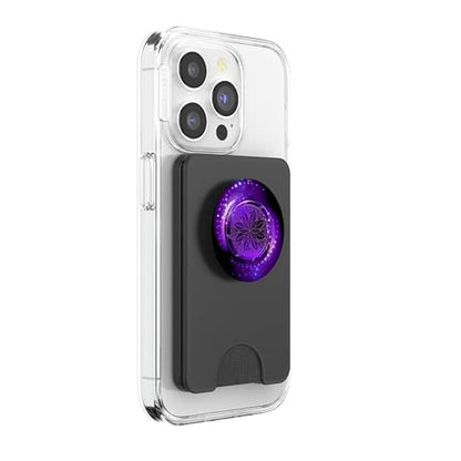 Nebula Mandala Galaxy Purple Stars Dreamy Whirl Tidepool PopSockets PopWallet for MagSafe - style: Magnetic PopWallet
