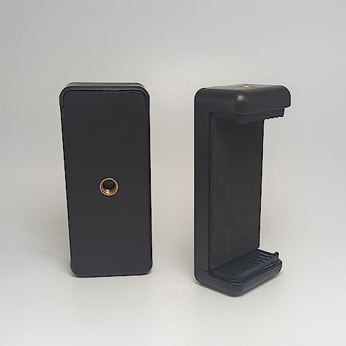 PRAQECZ Universal Cell Phone Tripod Mount Adapter, Phone Holder Clip Connector Head Used for Monopod Selfie Stick Travel Mini Flexible Tripod and More (2 Pack) - style: 2 pack