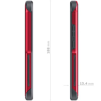 Ghostek ATOMIC slim Samsung S22 Plus Case with Clear Back and Strong Aluminum Bumper Heavy Duty Military Grade Shockproof Lightweight Metal Phone Covers Designed for 2022 Galaxy S22+ 5G (6.6 in) (Red) - color: Red, size: Galaxy S22 Plus
